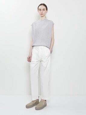 NEW Sofie D'Hoore white cotton poplin pant trouser la garconne 36 XS S M